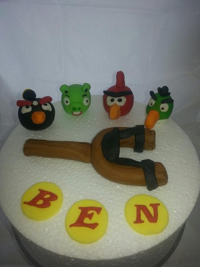 Angry birds cake topper
