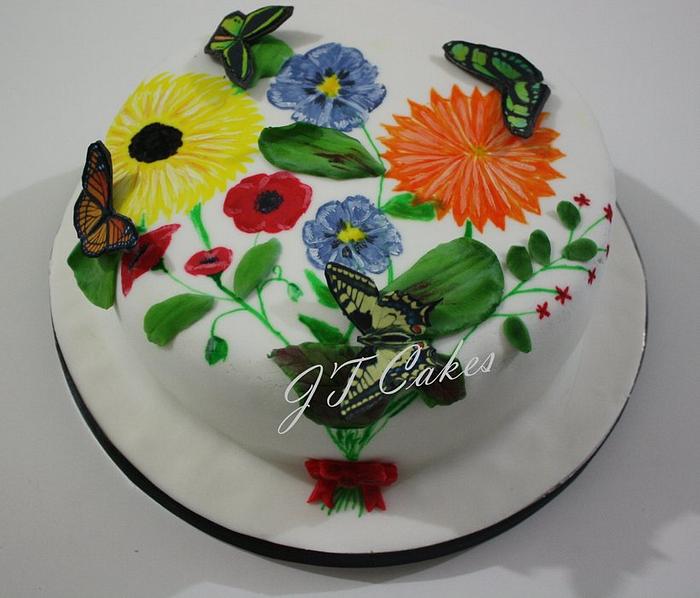 Hand painted cake (2)