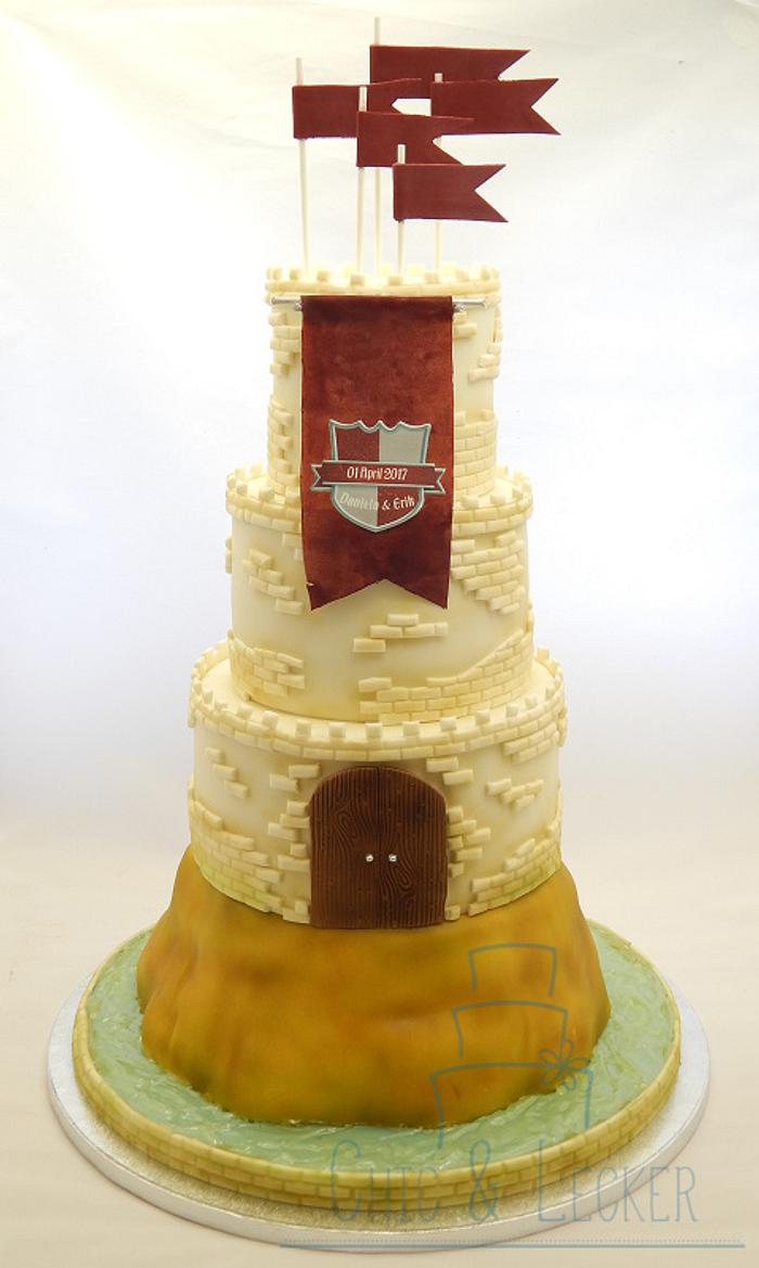 Castle wedding cake 