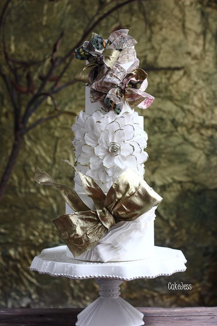 All Wafer Paper Wedding Cake