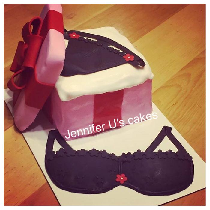 Lingerie shower cake