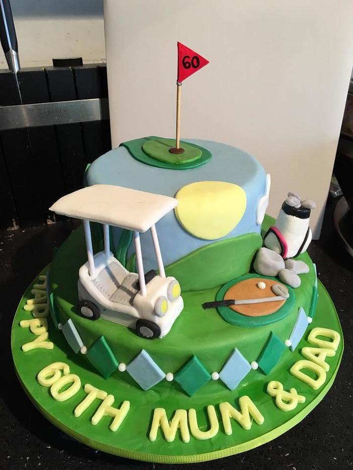 Golf Theme Retirement Cake