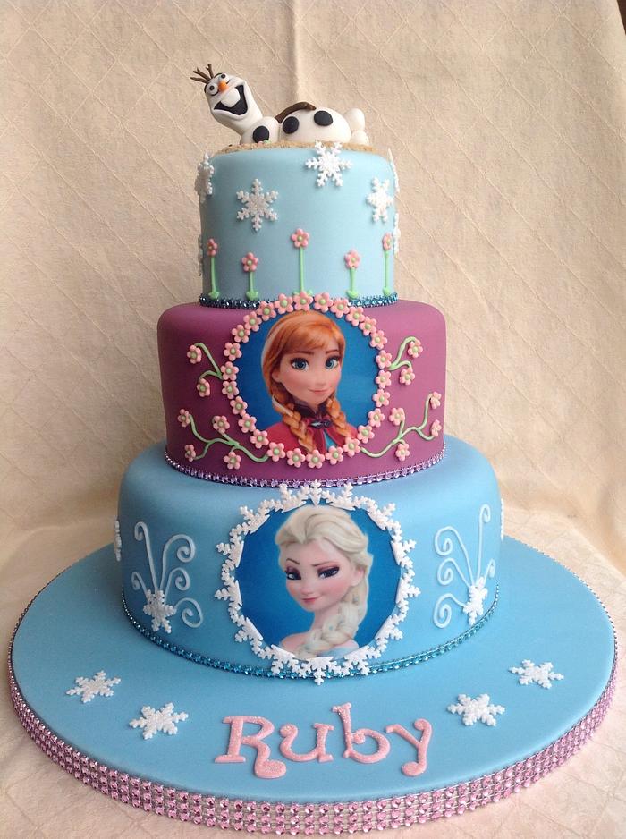 Olaf, Elsa and Anna 