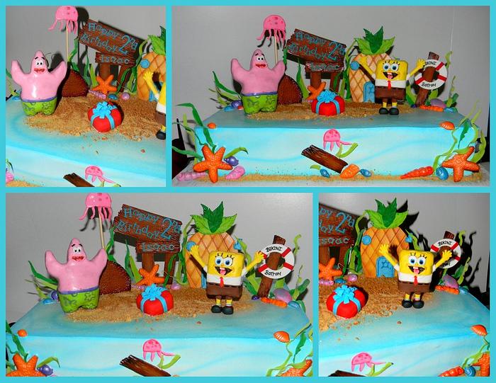 SpongeBob and Patrick under Bikini Bottom