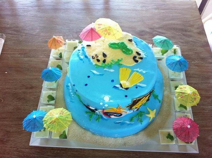 Beach cake 
