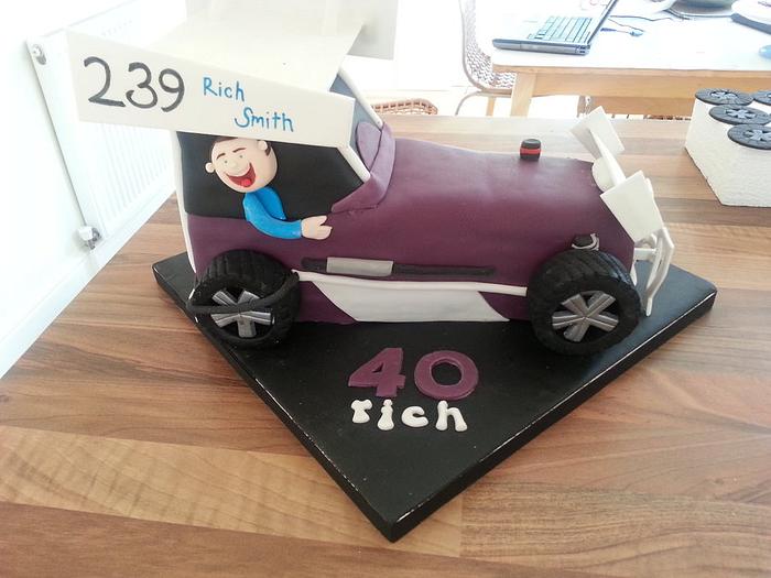 Stock Car Joint Birthday Cake