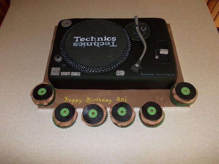 Technics Record Deck Cake