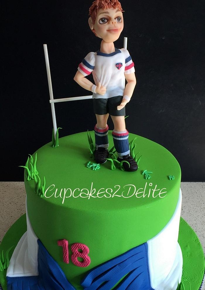 Rugby 18th Birthday Cake