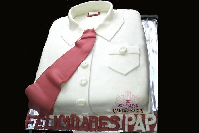 shirt with tie cake
