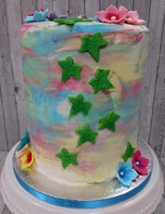 Water color cake