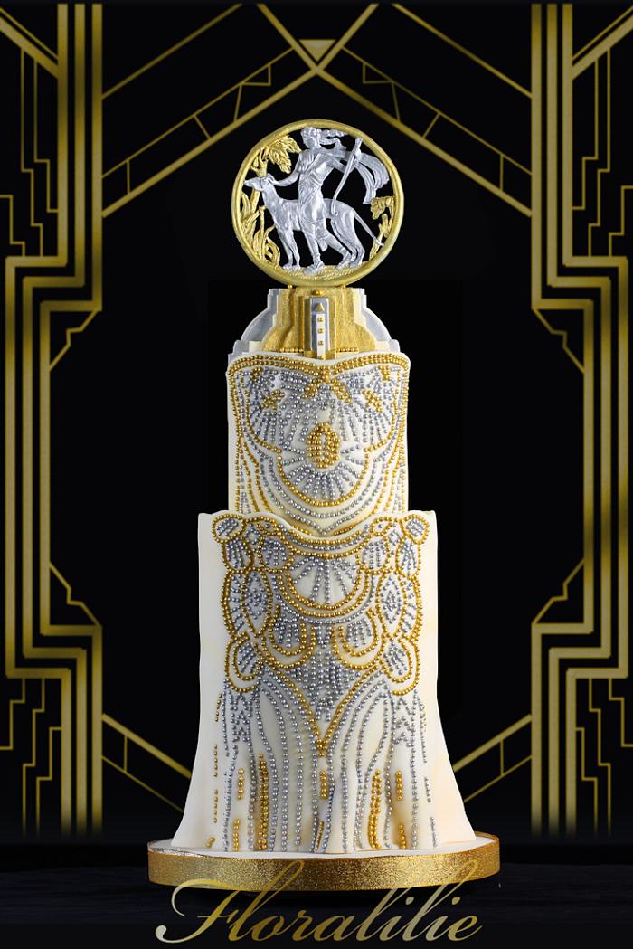 Art Déco Gatsby Cake for SweetEasy: A Gatsby Inspired Collaboration