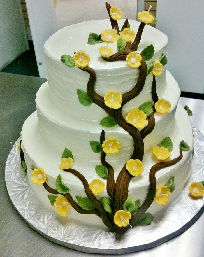 Simple wedding cak