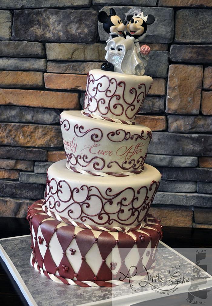 Mickey Mouse Topsy Turvy Wedding Cake
