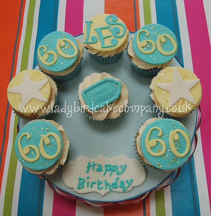 60th birthday cupcake gift board