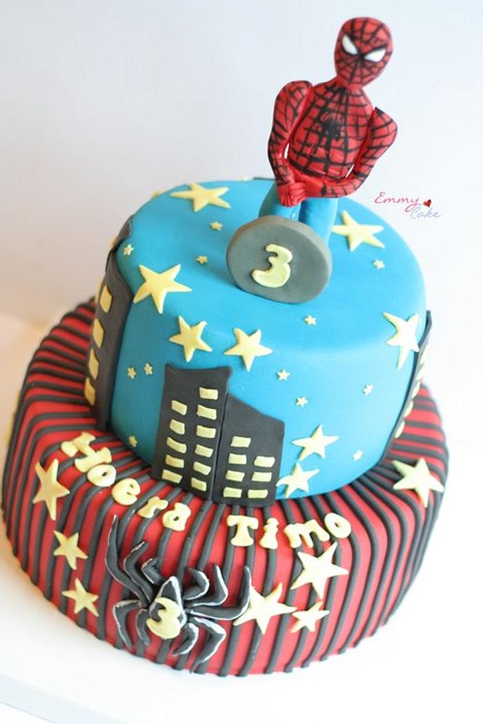 spiderman cake for little guy