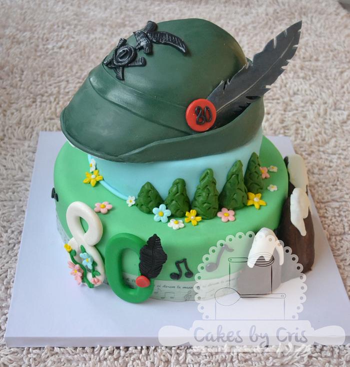 Alpini cake - mountains military cake