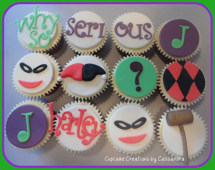Joker & Harley Quinn Batman theme Cupcakes