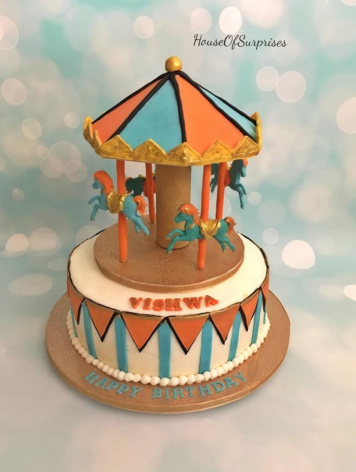 Carousel theme cake