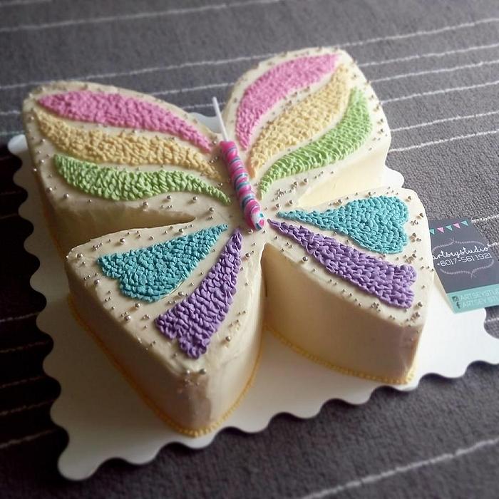 Buttercream Butterfly Cake