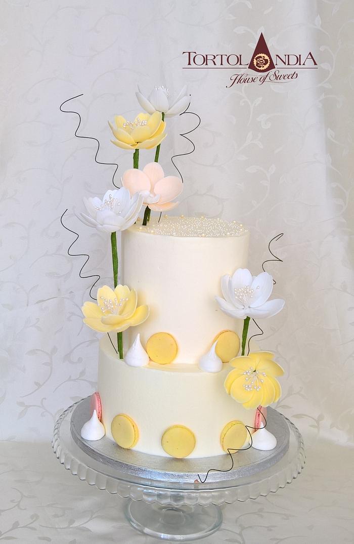 Summer flowers cake