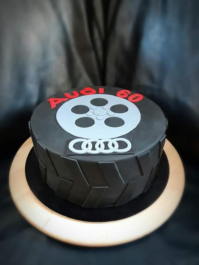 Gurugram Special: Bike on Tyre Themed Customized Cake Online Delivery in  Gurugram