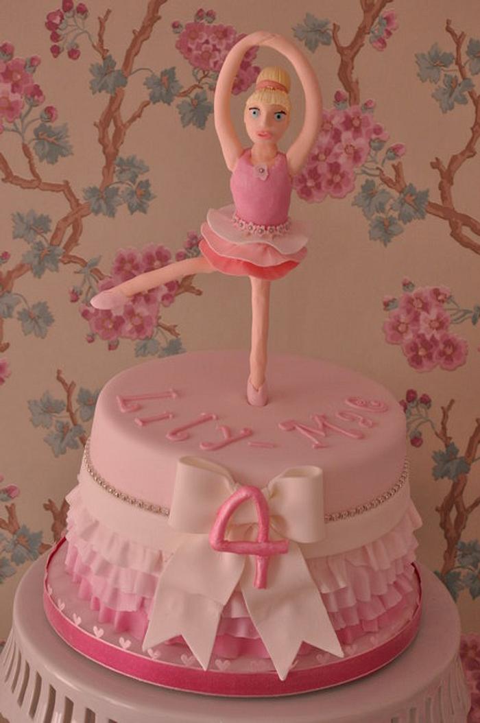 Ballerina Ruffle Cake