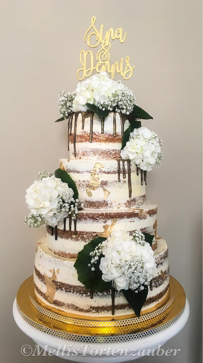 Naked wedding cake