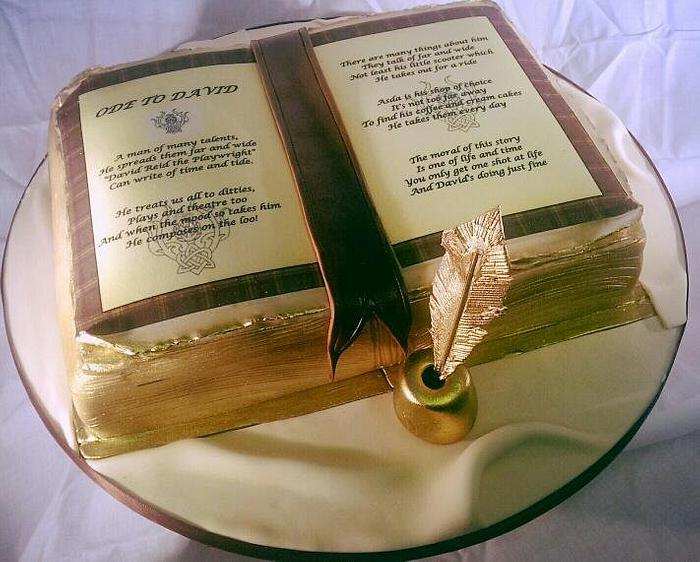 Old fashioned book cake