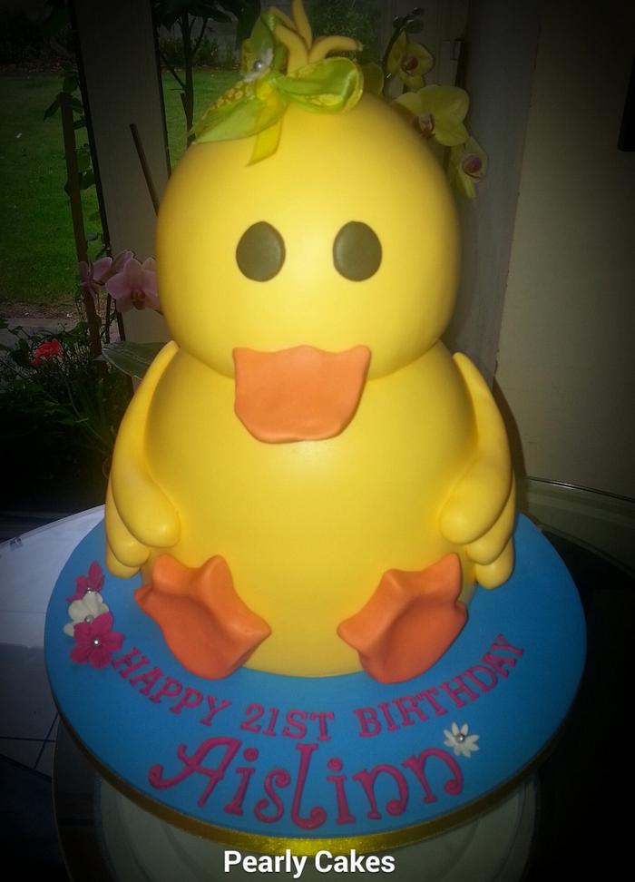 Yellow Duckling Cake