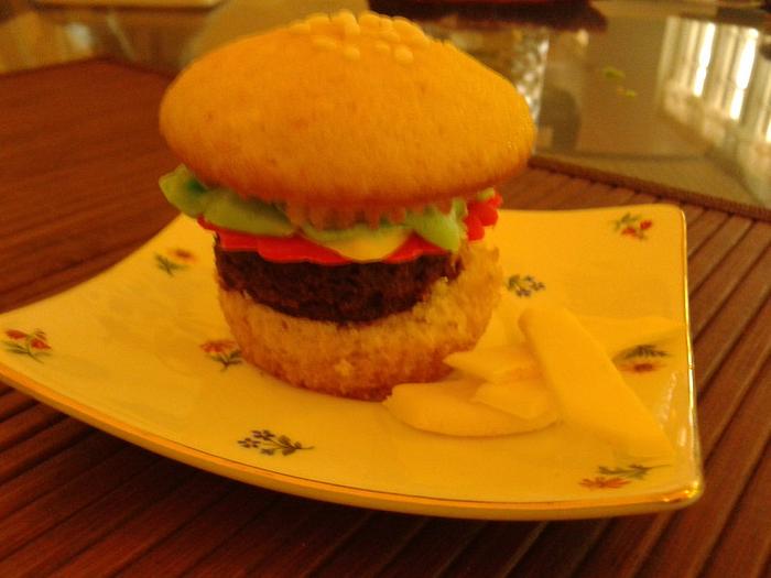 Mini-Hamburger Cupcake