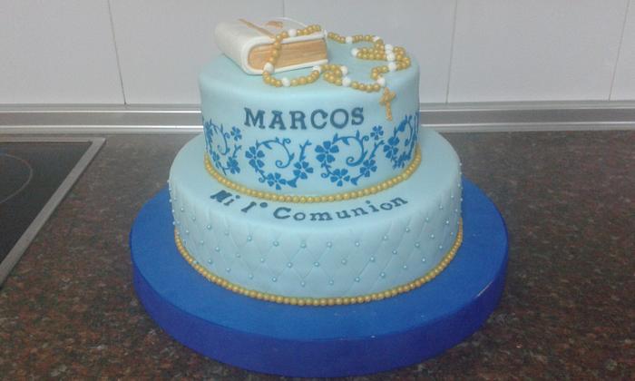MARCOS' COMMUNION CAKE