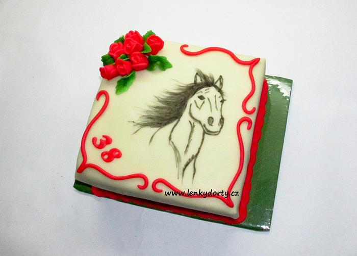 Cake with horses