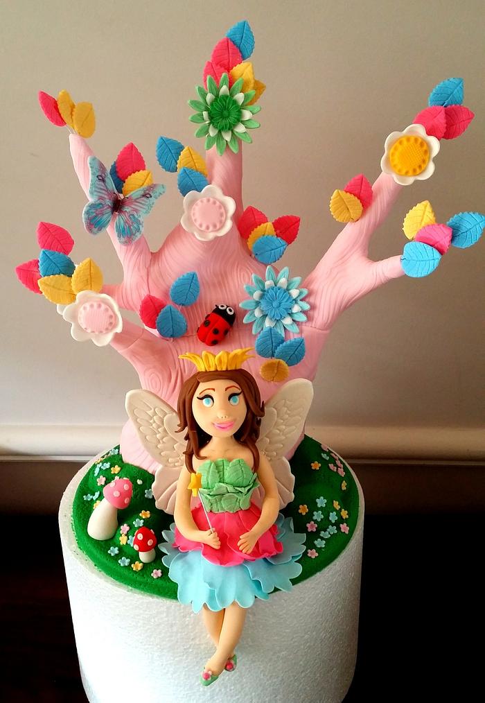 Fairy Princess and the Magical Tree Cake Topper