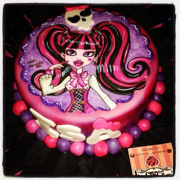 Hand Painted Monster High cake