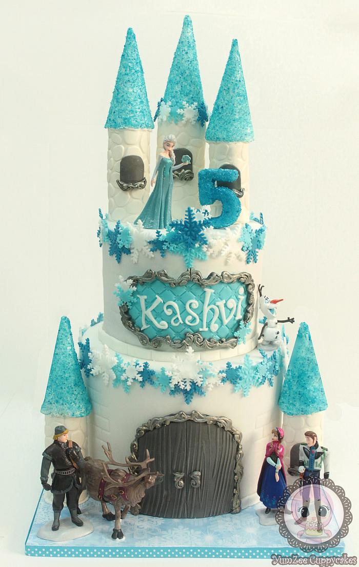 A frozen castle cake