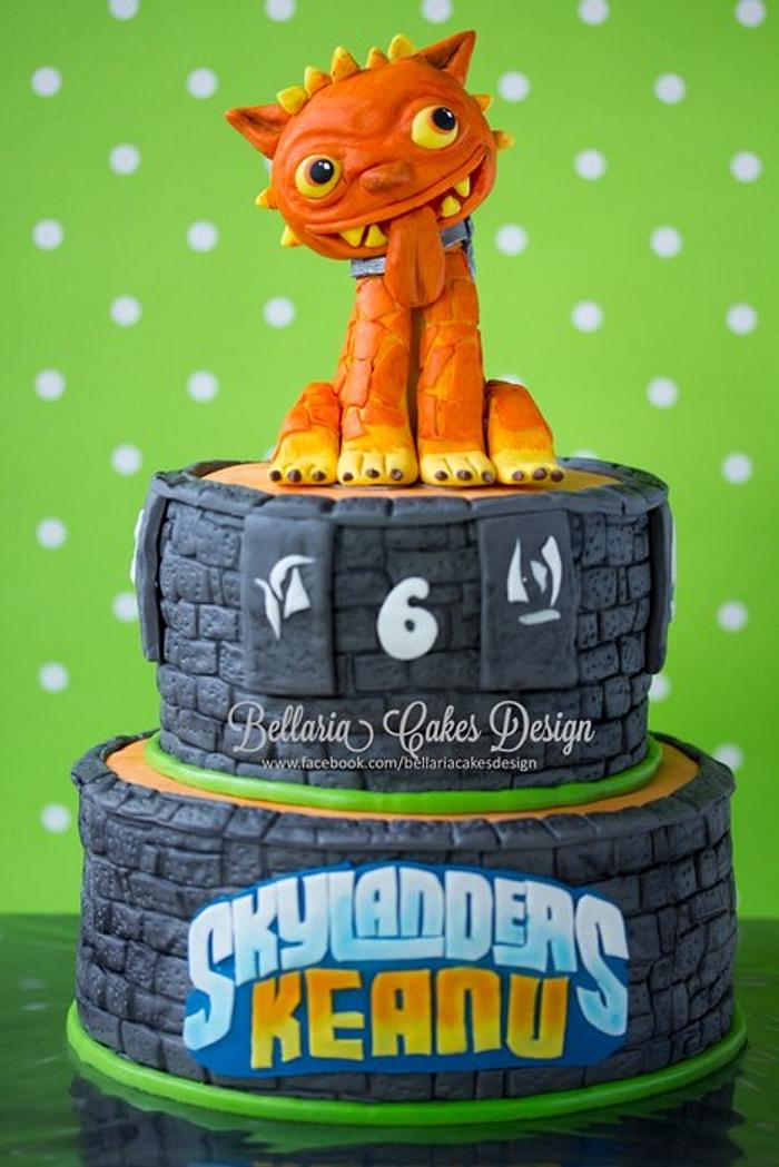 Skylander Hotdog birthday cake