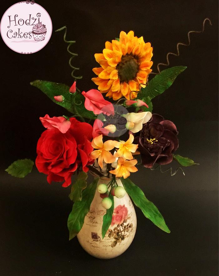 Sugar Flowers Bouquet-AlQaser Competition