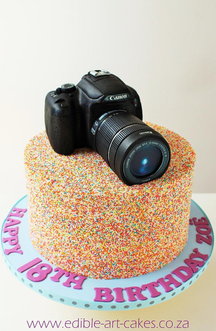 Sprinkles Camera cake