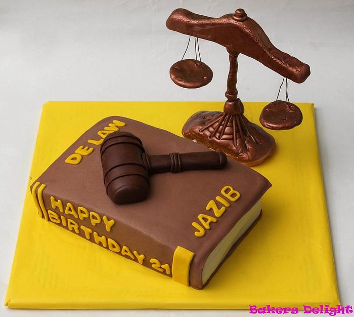 Lawyer themed cake