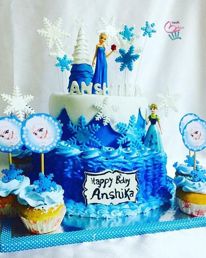 Frozen themed cake...