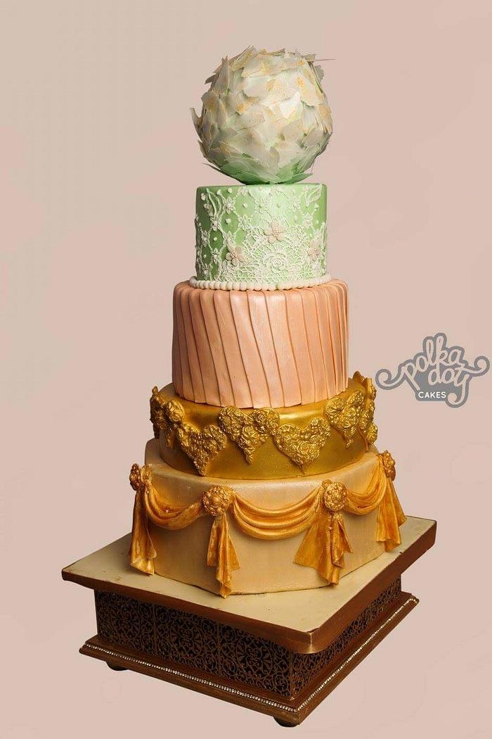 The modern Christian Wedding cake