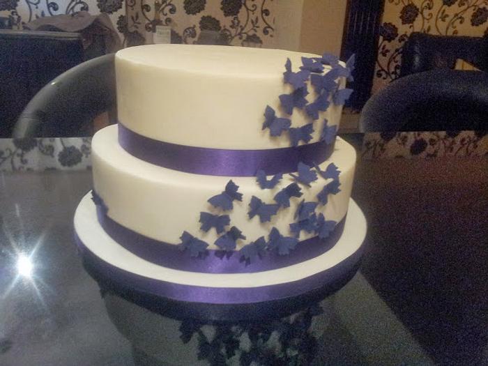 Butterfly wedding cake