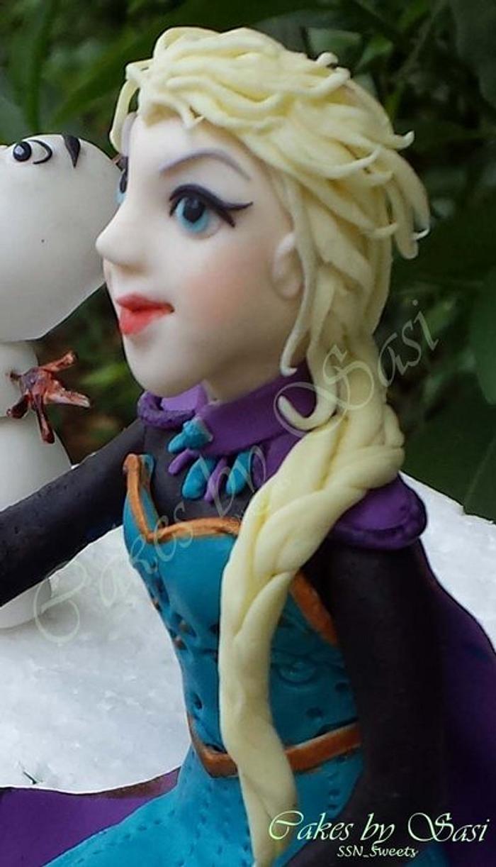Princess Elsa and Olaf Toppers