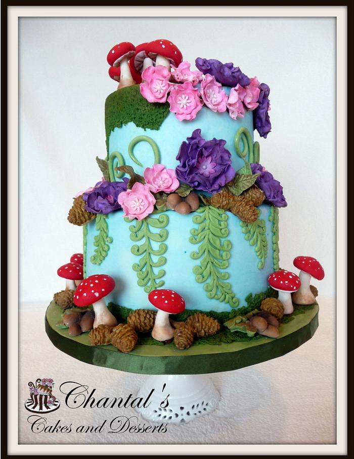 Woodland "Not So Fairy" Birthday Cake
