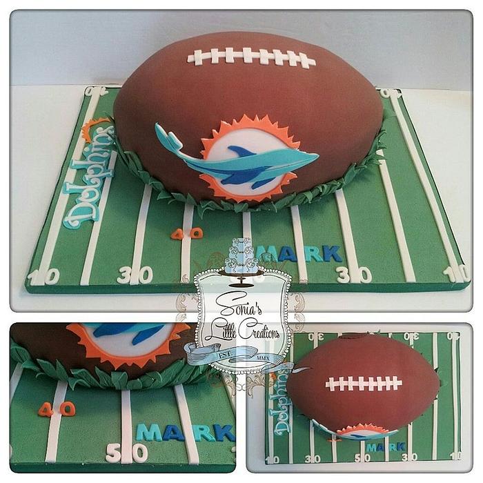 Miami Dolphins Football Cake