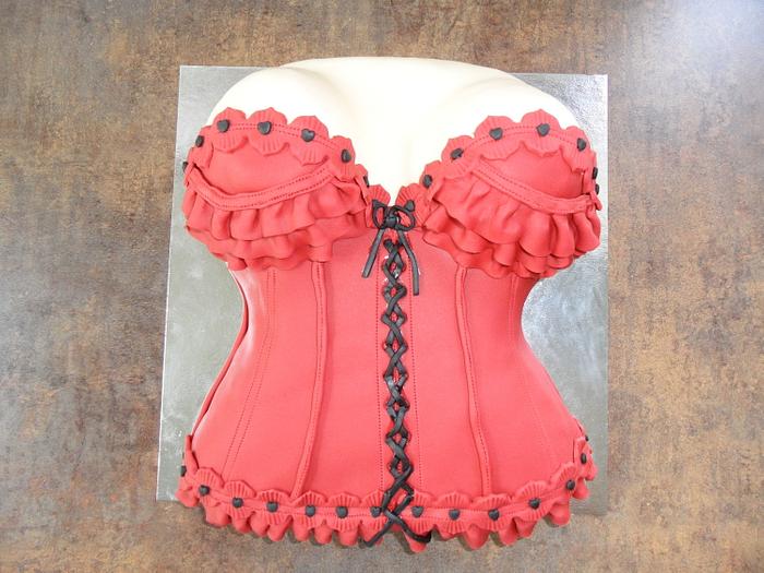 Red bustier
