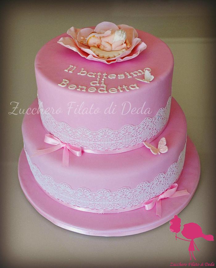 Pink Baby Butterfly cake