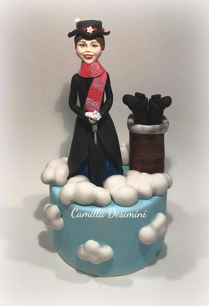 Mary Poppins cake topper