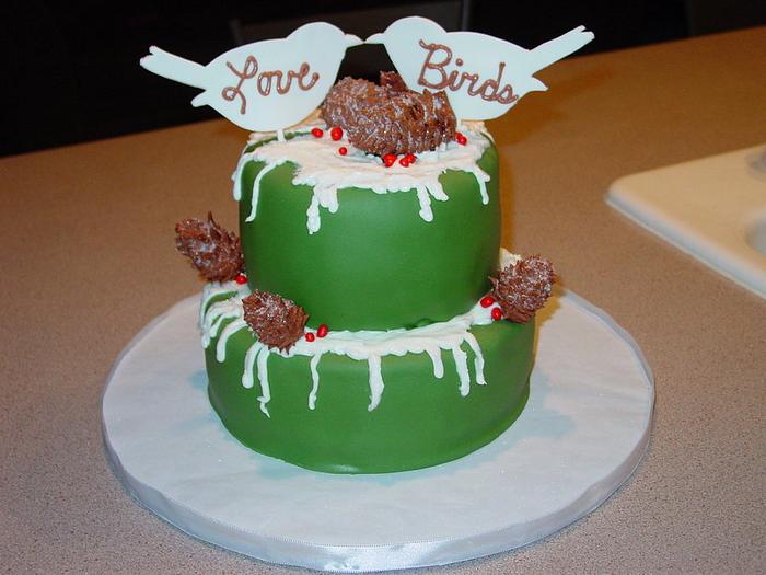 Wintery Rustic Wedding Cake