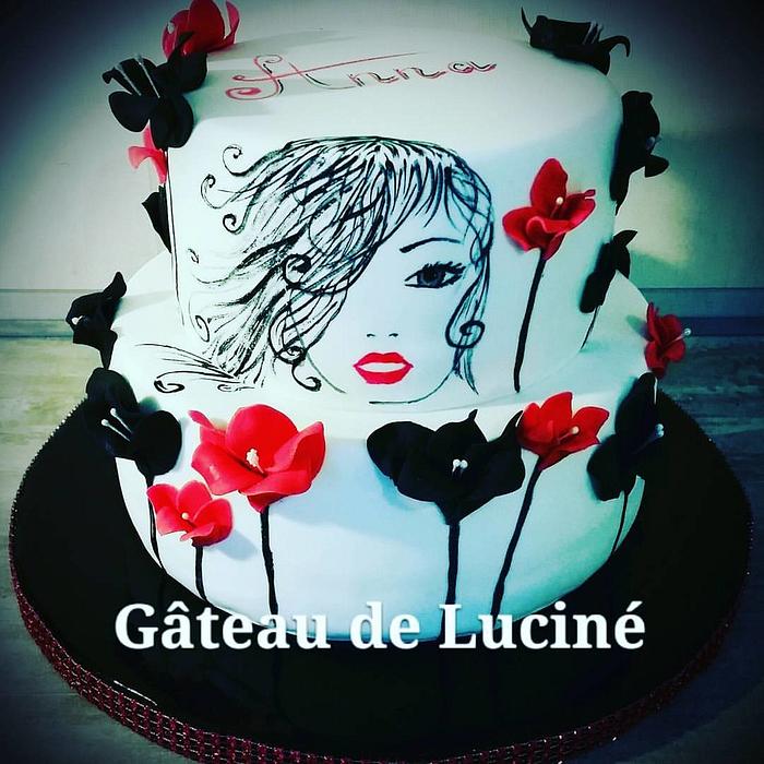 Poetic flowery cake